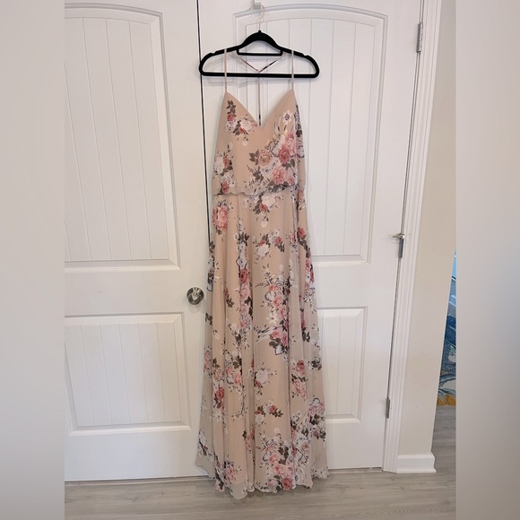 Kleinfeld Mauve Floral Formal Dress - Picture 2 of 12